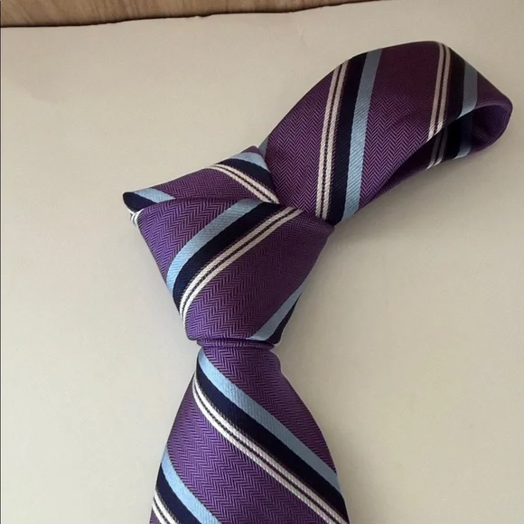 Brooks Brothers Purple and Blue Striped Tie - Picture 7 of 7